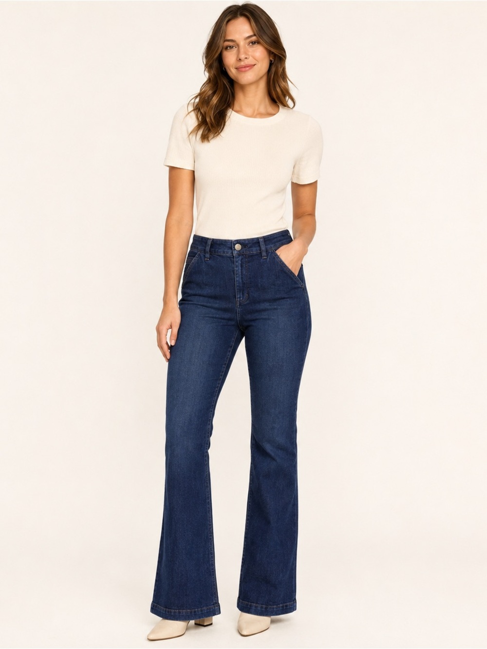 The Limited Flare Jeans Size 8R Dark Wash Stretch Denim Closet StapleStretch NEW